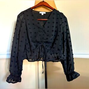 She Sky polka dot crop